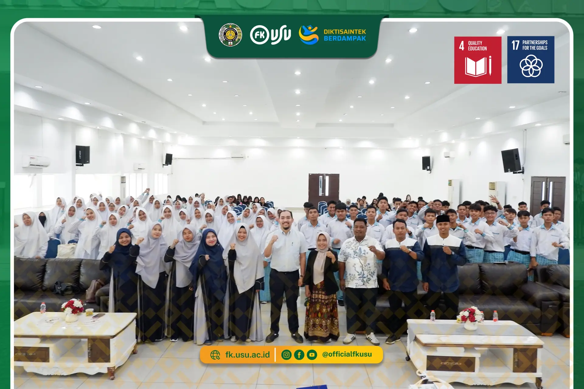 Mengenal Lebih Dekat Dunia Kedokteran, Siswa SMA Swasta IT Permata Hati Kunjungi FK USU